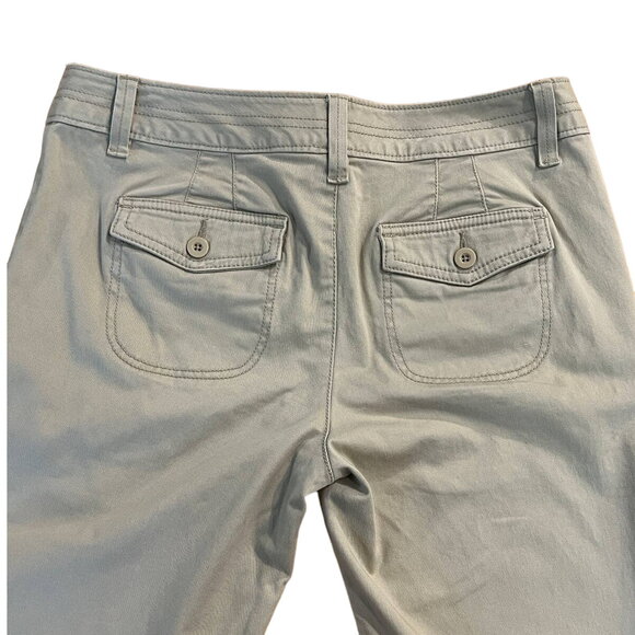 SO Cream Beige Wide Flare Straight Leg Chino Pants Juniors 7 Y2K Preppy Retro - Picture 4 of 10